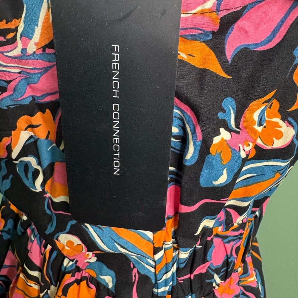 nwt French Connection Black and Pink Floral Maxi Dress small - Picture 11 of 15